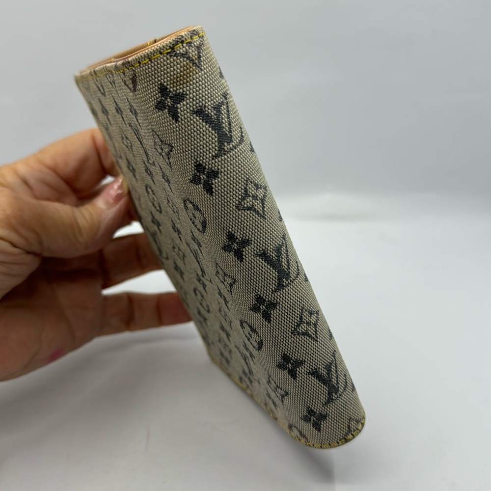 Designer Monogram Canvas Organizer in Beige and Black - Picture 3 of 5